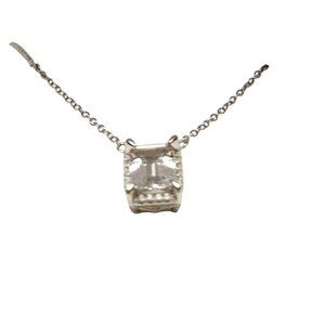 Gemstone Brilliance Created White Sapphire Sterling Silver Pendant Necklace